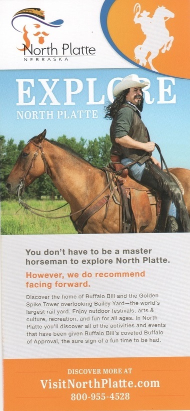 Explore North Platte rack card, front side