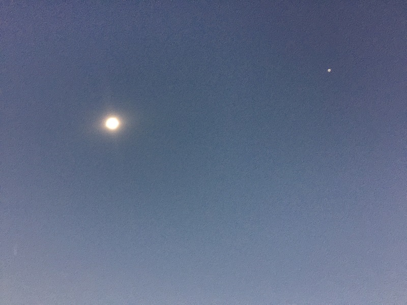 The sun and Venus. (Or Mercury). 