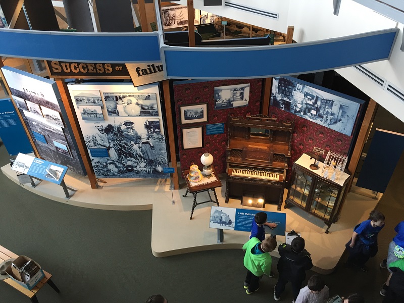 Two floors of exhibits