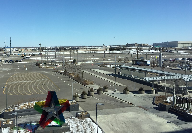 From the third floor food court, guests can sit and watch for planes taking off from the nearby Minneapolis Airport