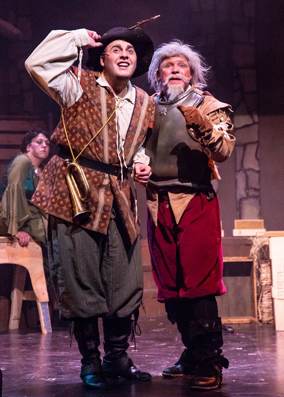 Ethan Knowles as Sancho and David Wygant as Don Quixote (Photo: RDG Photography)